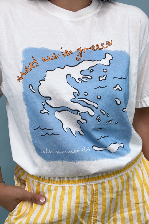 Selini Classic. Cotton T-Shirt. Selini Summer Club. Greek Inspired Design. 