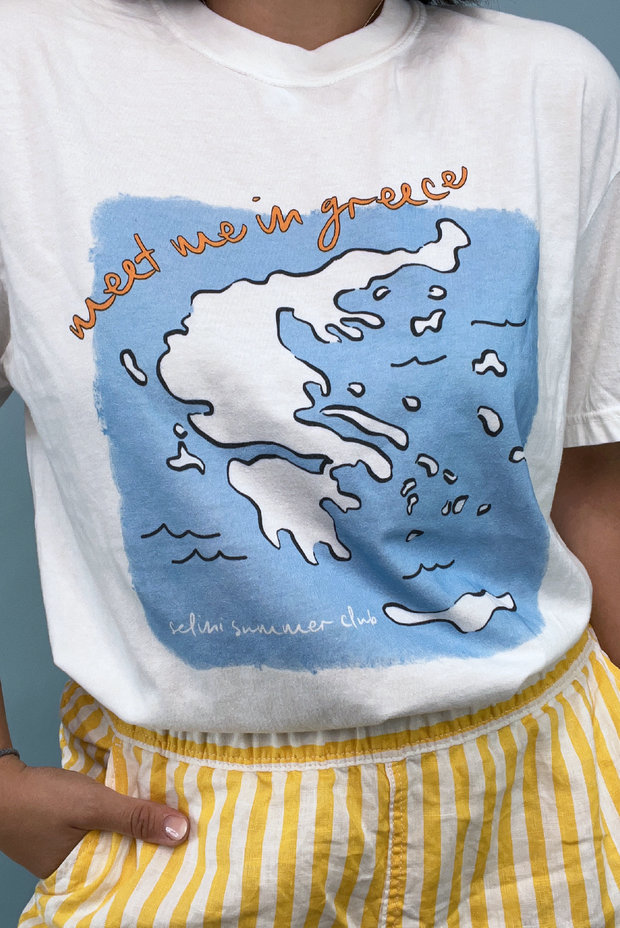 Selini Classic. Cotton T-Shirt. Selini Summer Club. Greek Inspired Design. 