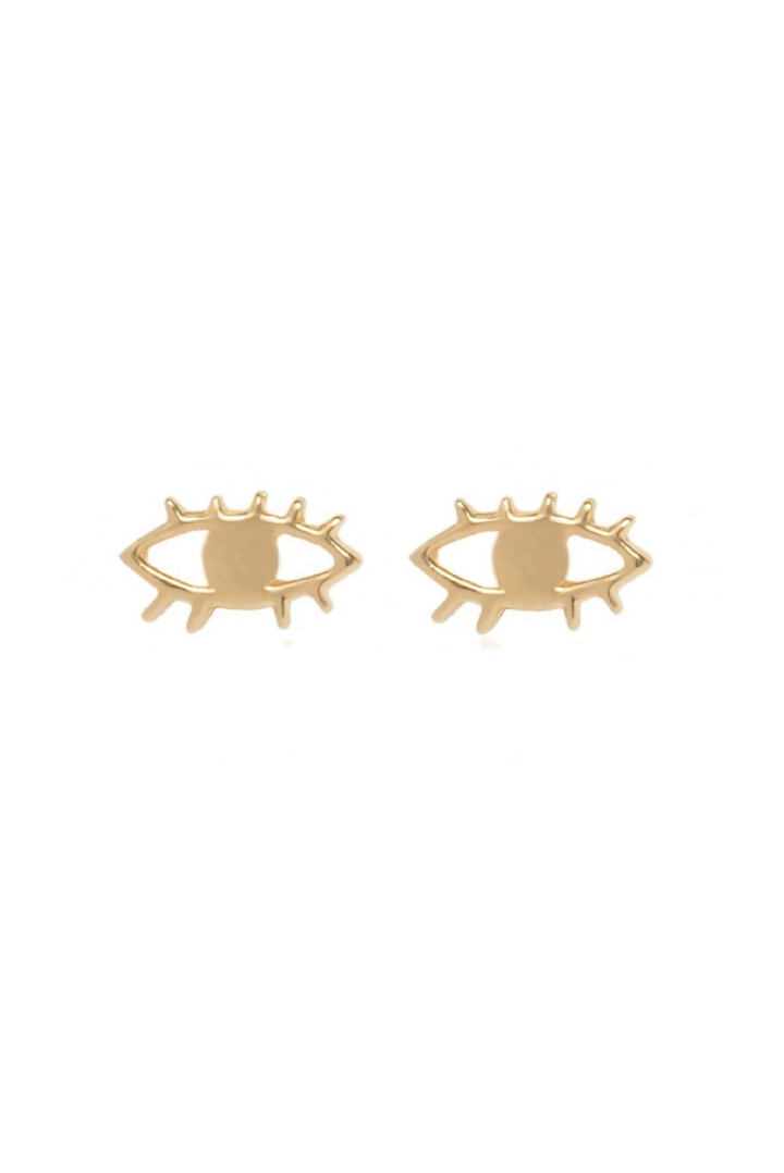Mini Eye Studs made by Greek brand Hermina Athens, sold by Selini.