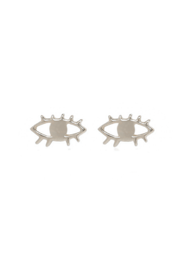 Mini Eye Studs made by Greek brand Hermina Athens, sold by Selini.