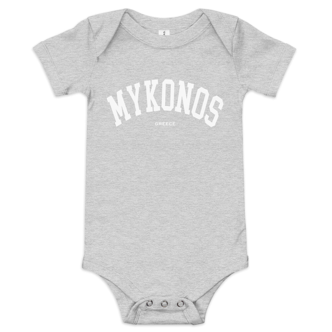 Mykonos Baby Onesie made by Greek brand, Selini. 