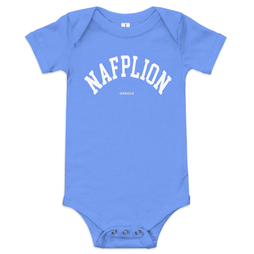 Nafplion Baby Onesie made by Greek brand, Selini. 