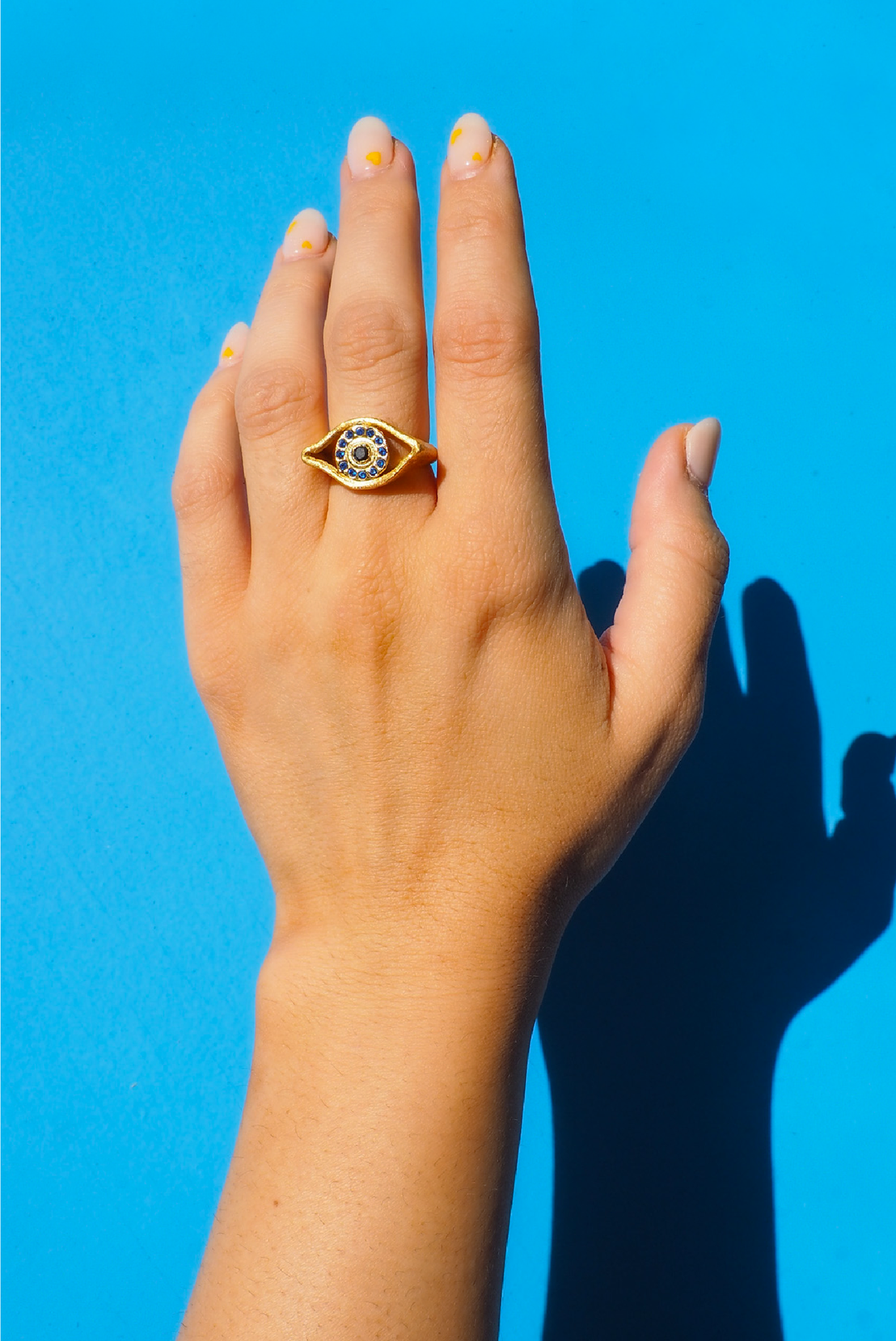 Odysseus Eye Ring made by Greek brand Fani Fine Jewelry, sold by Selini.