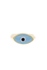 Selini Classic. Greek Inspired Jewelry. Evil Eye Ring. Summer Staple. 