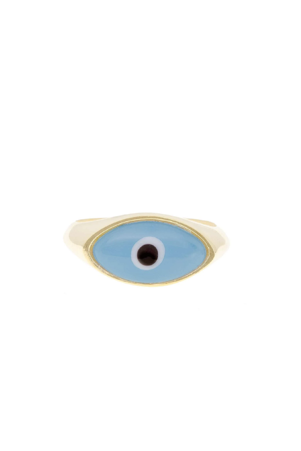 Selini Classic. Greek Inspired Jewelry. Evil Eye Ring. Summer Staple. 