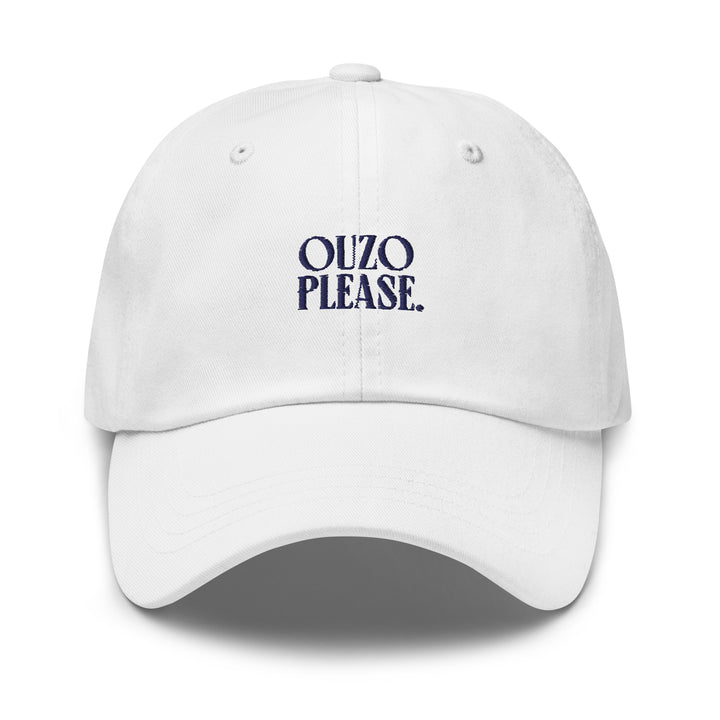 Ouzo Please Hat in White made by Greek brand, Selini. 