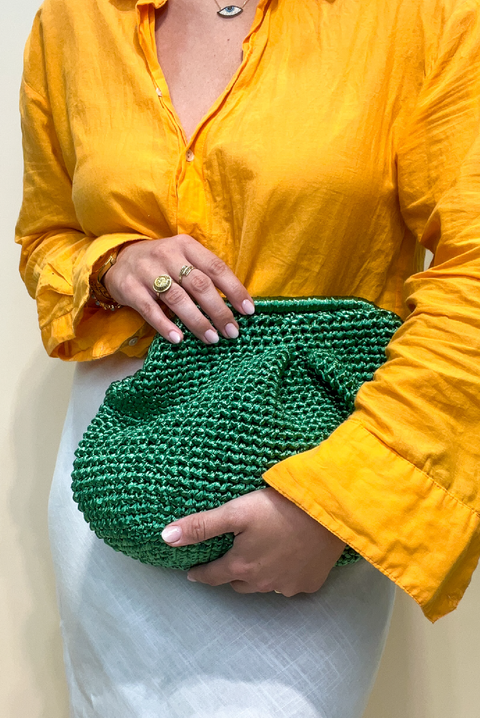 Made in Greece. Selini Summer Club. Colorful Clutch. Fully Lined. 