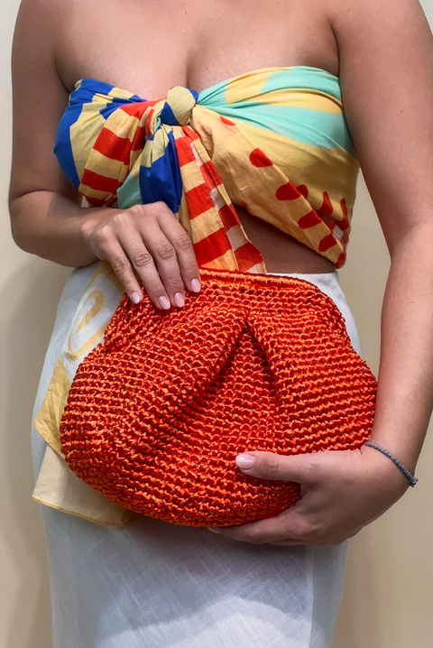 Made in Greece. Selini Summer Club. Colorful Clutch. Fully Lined. 