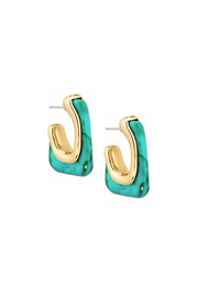 Selini Classic. Summer Staple Earring. Vibrant Setting. Brass Plated. 