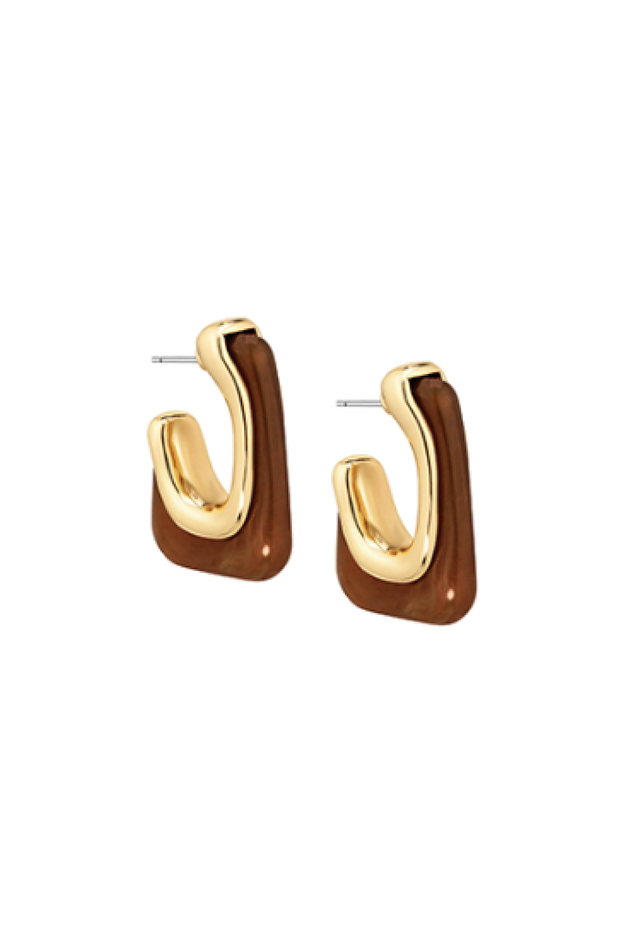 Selini Classic. Summer Staple Earring. Vibrant Setting. Brass Plated. 