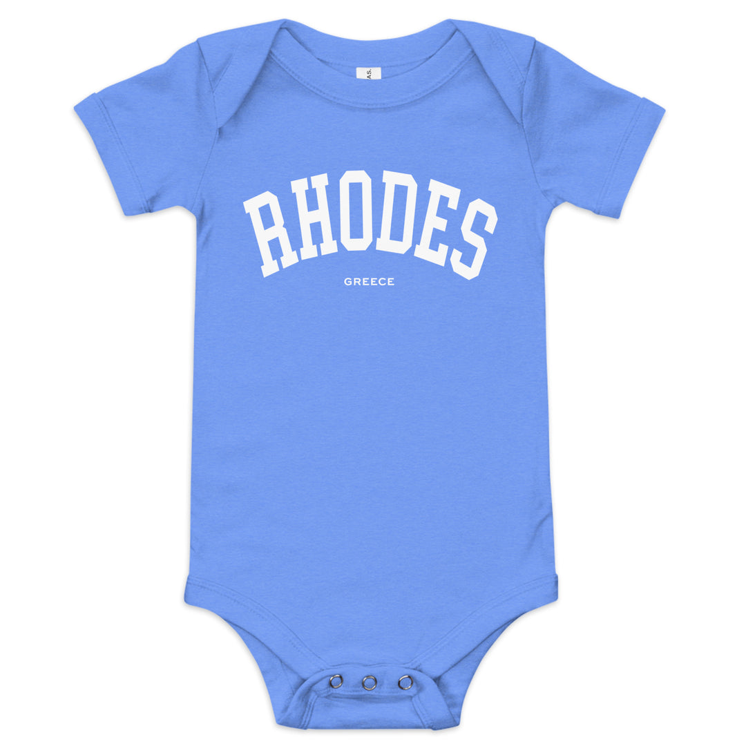 Rhodes Baby Onesie made by Greek brand, Selini. 
