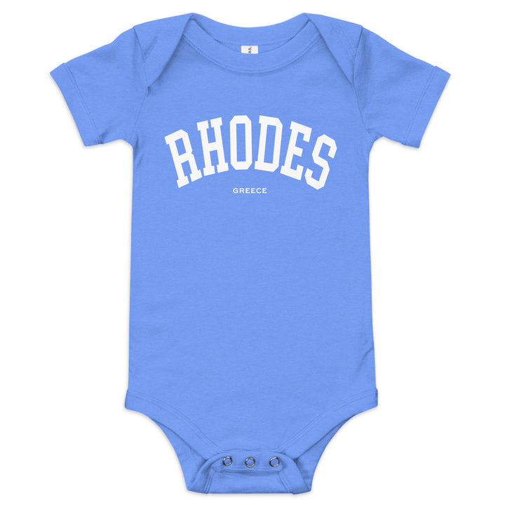 Rhodes Baby Onesie made by Greek brand, Selini. 