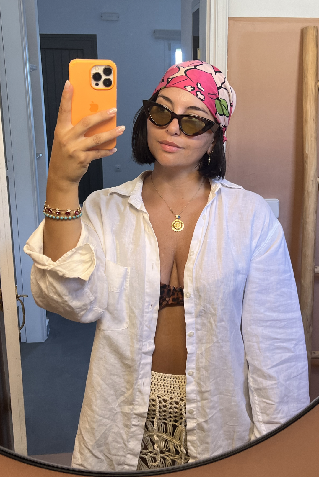 Bougainvillea Silk Scarf