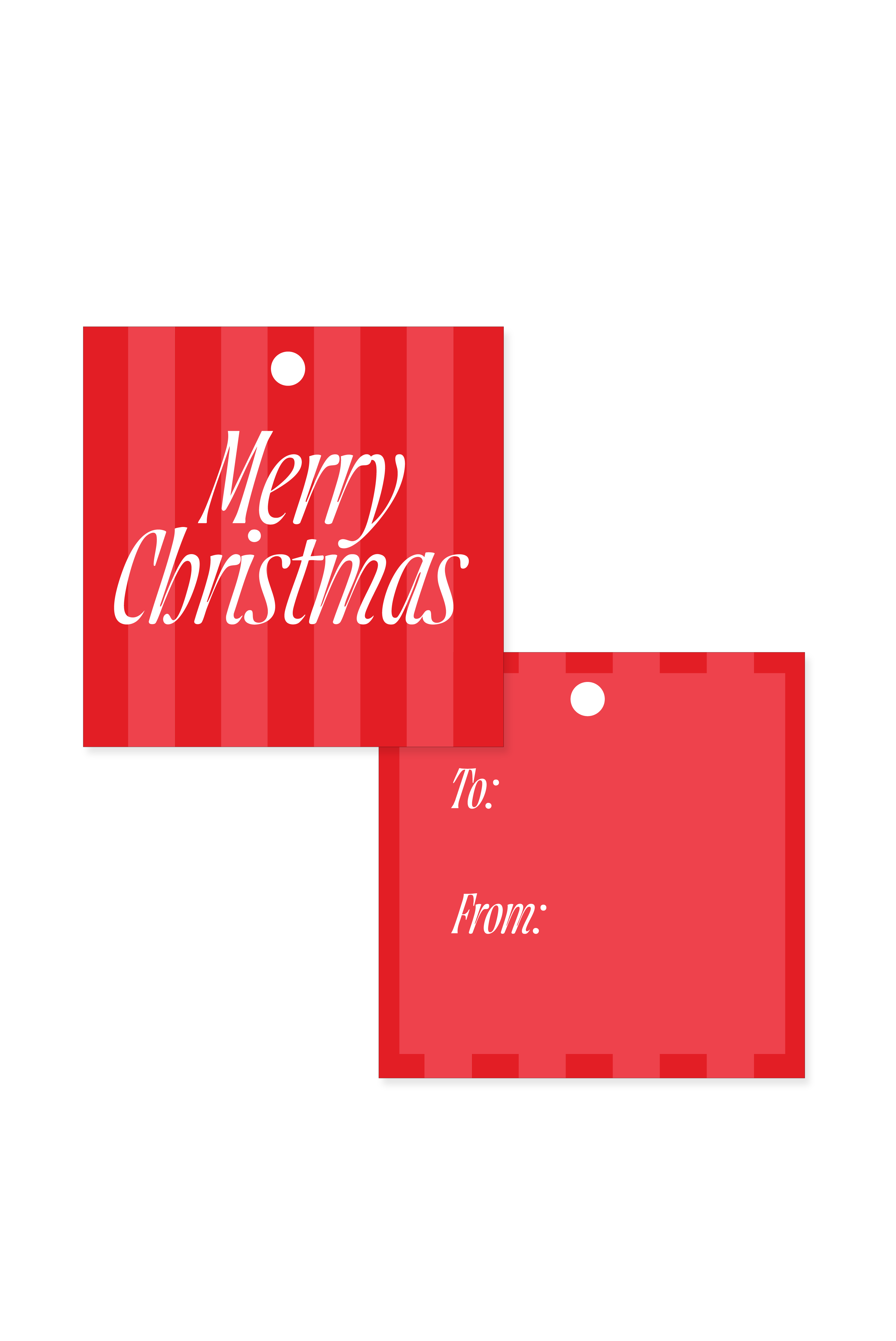 Striped Holiday Gift Tags