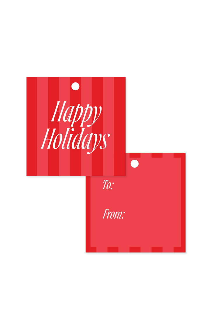 Striped Holiday Gift Tags