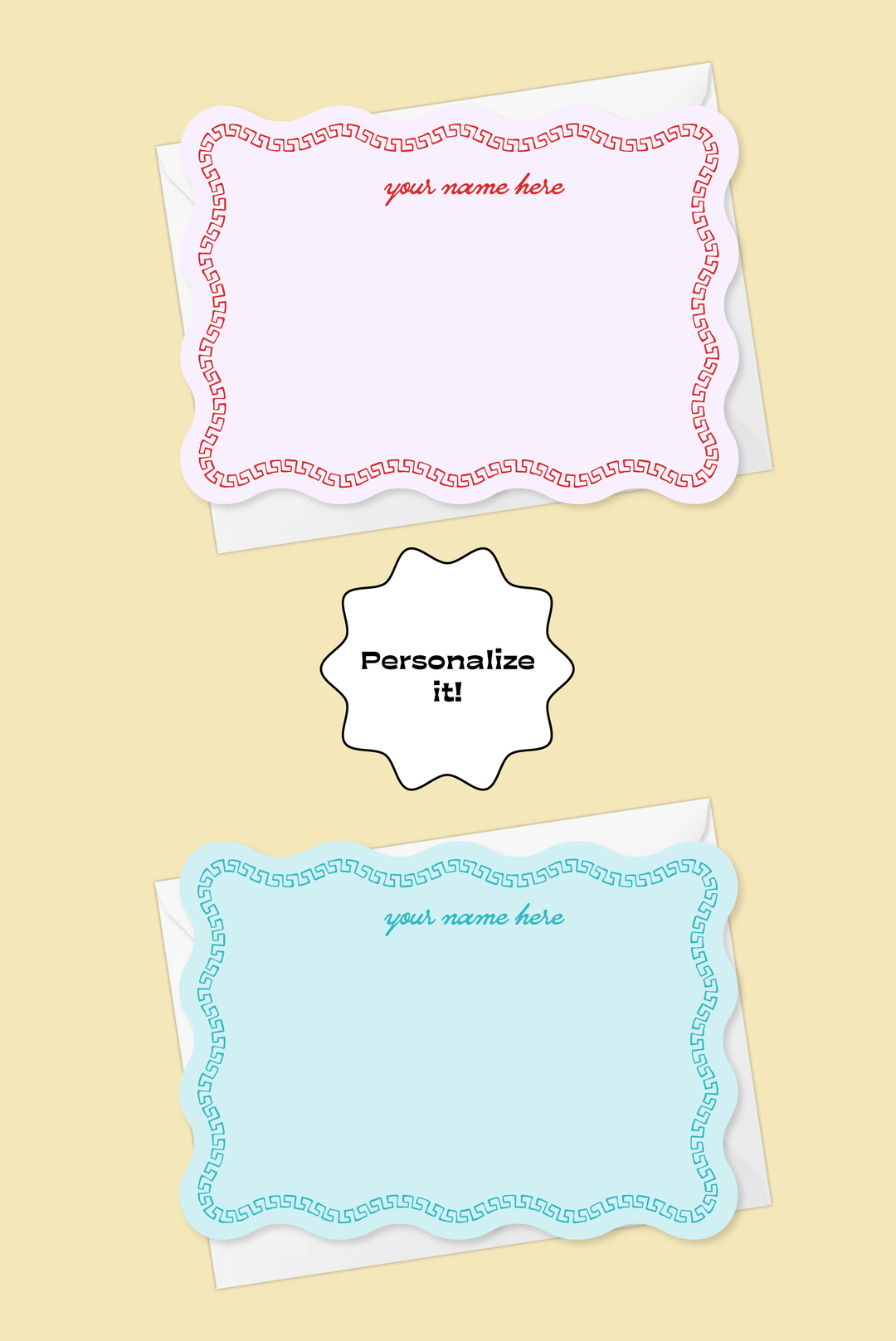 Meandros Charm Stationery