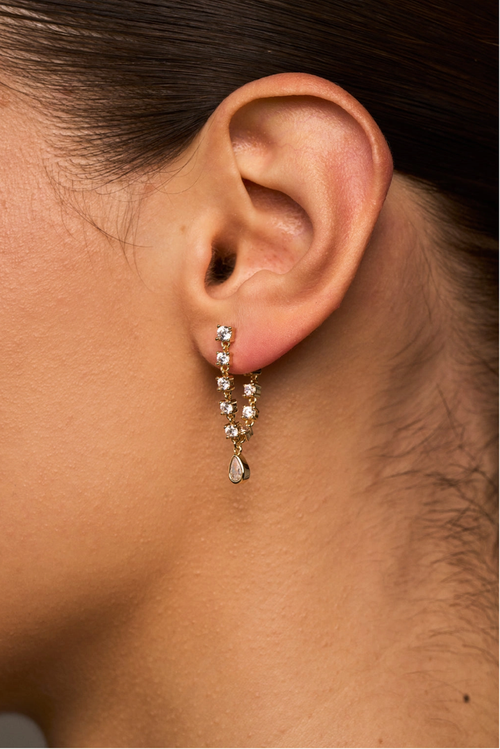 Small Stephie Bezel Earrings