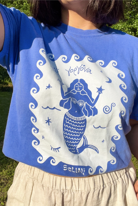 Gorgona (Mermaid) T-Shirt in Blue