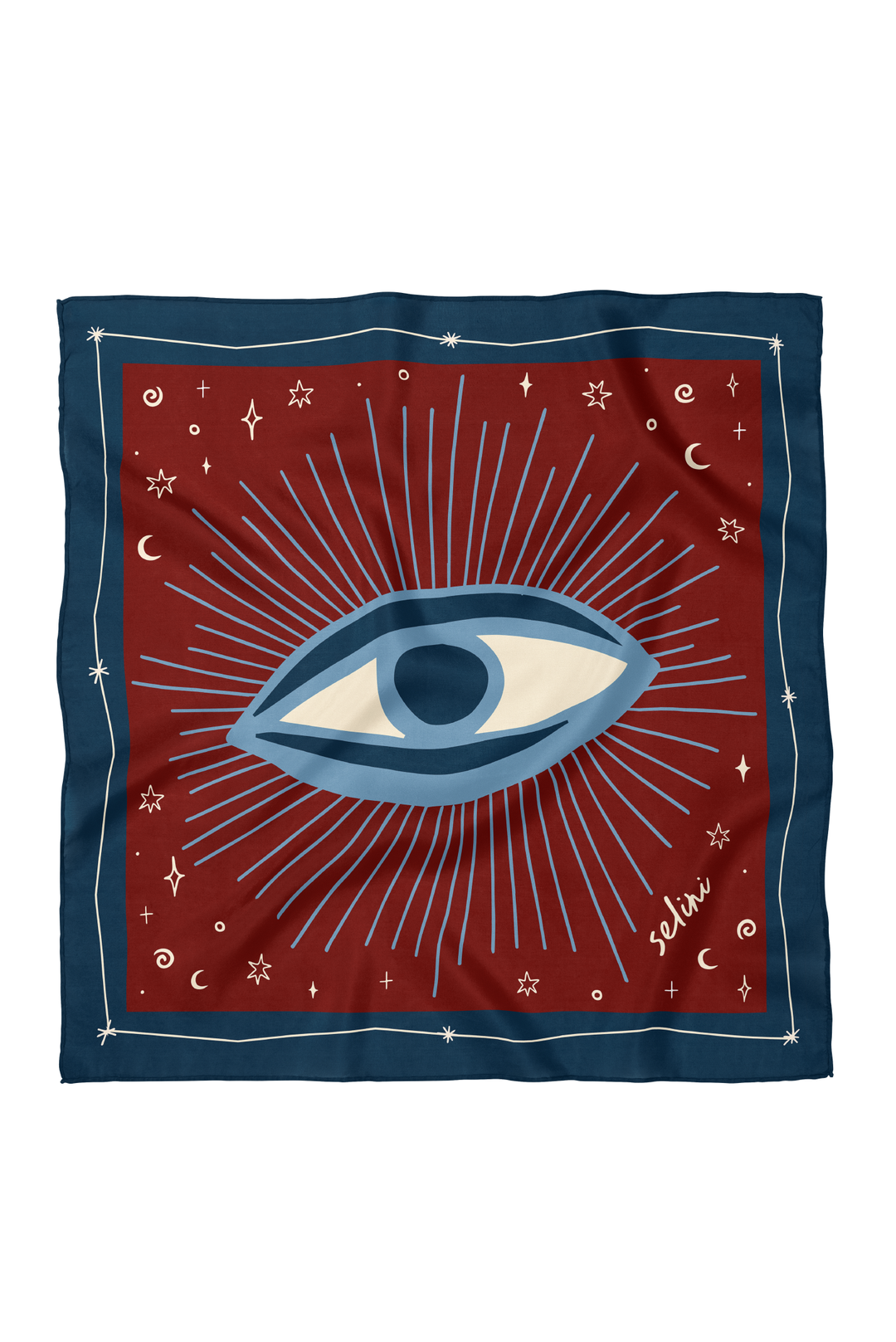 Celestial Silk Scarf made by Greek brand, Selini.