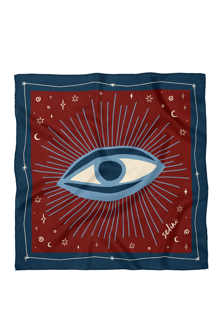 Celestial Silk Scarf made by Greek brand, Selini.