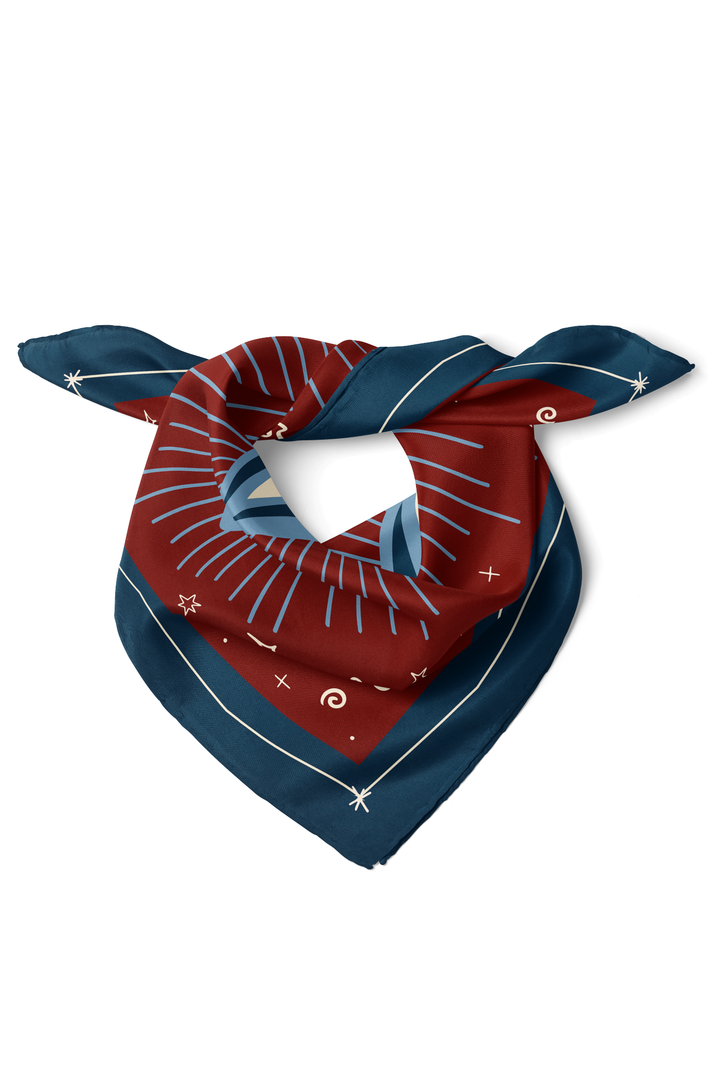 Celestial Silk Scarf made by Greek brand, Selini.