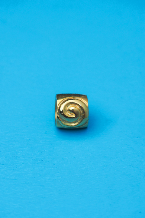 Selini Classic. Spiral Bead Charm. Jewelry Addition. Lightweight and Gold. 
