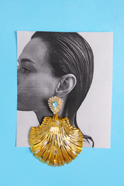 Made in Greece. Statement Jewelry. Shell Earrings. Dangle Earrings.