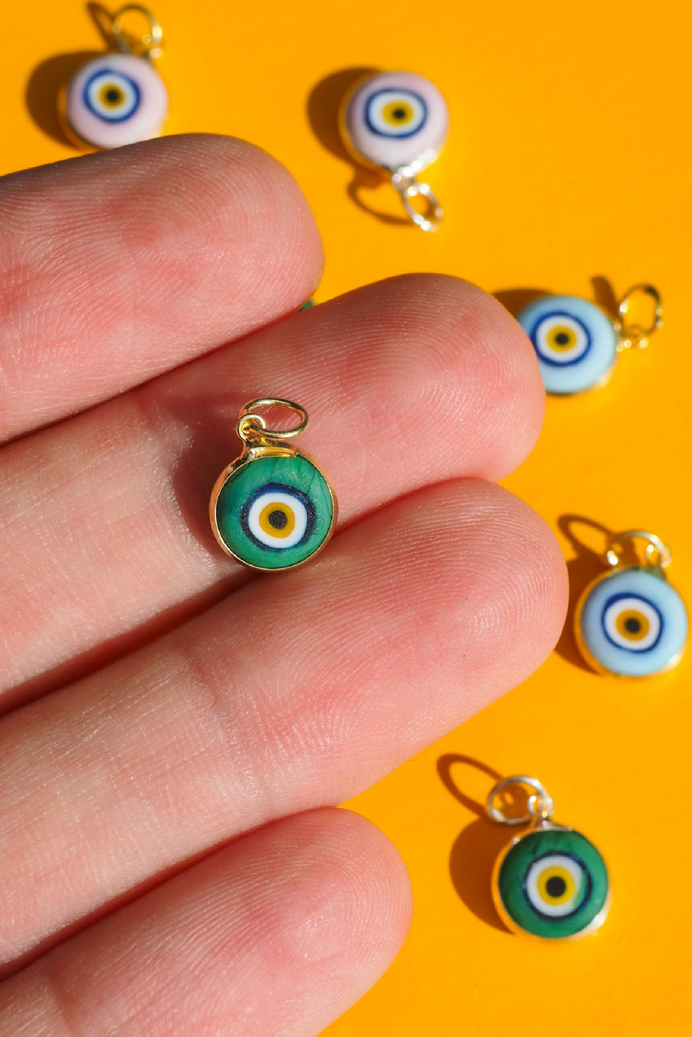 Ammos Evil Eye Charm sold by Greek brand, Selini.