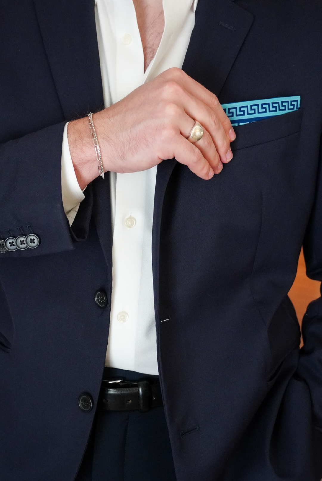 Meandros Pocket Square