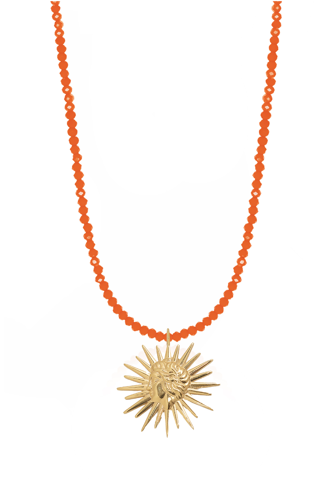 Made in Greece. Greek Inspired Jewelry. Sun Charm Necklace. Colorful Pieces. 