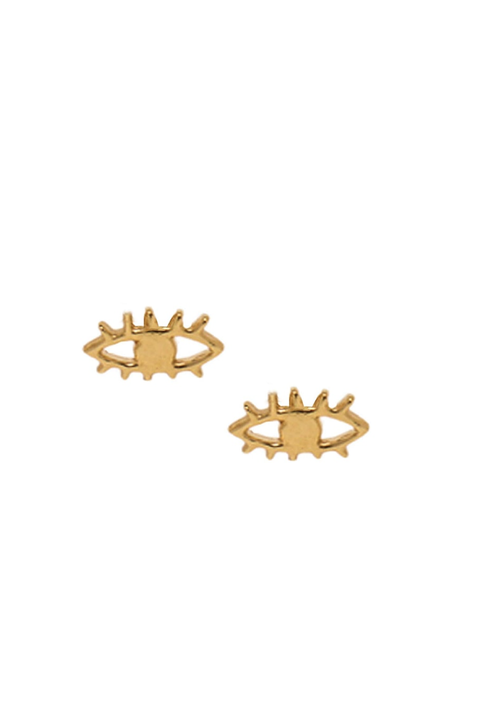 Made in Greece. Gold Plated Sterling Silver. Evil Eye. Greek Inspired Jewelry. 