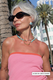 Made in Greece. 24K Gold Plated Brass Pendant. Statement Summer Necklace. Greek Jewelry.
