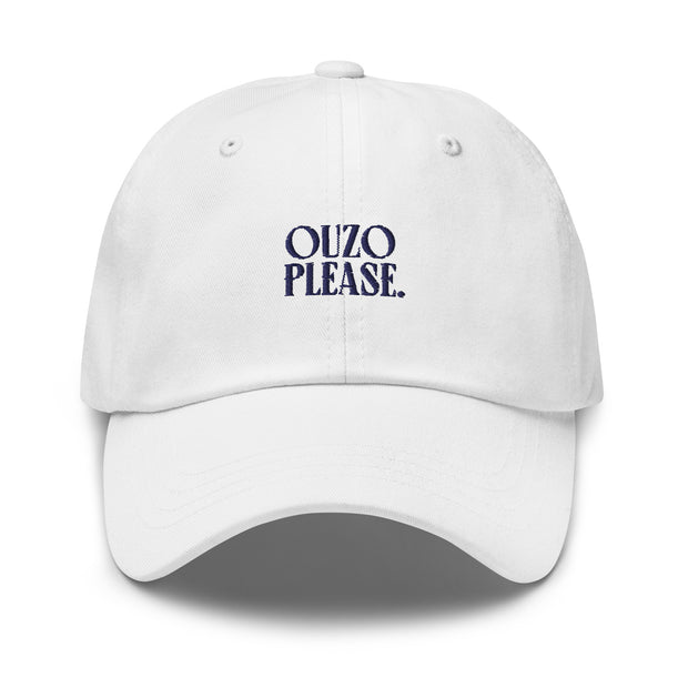 Ouzo Please Hat in White