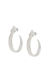 Small Python Hoops in Silver