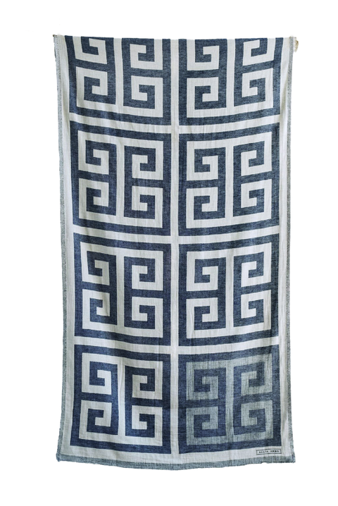 Meandros Beach Towel in Navy