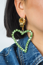 Made in Greece. Swarovski Crystals. 24K Gold Plated Brass Stud. Statement Earrings. 