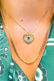Selini Classic. 24K Gold Filled. Aura Heart Charm. Unique and Bold Statement Piece. 