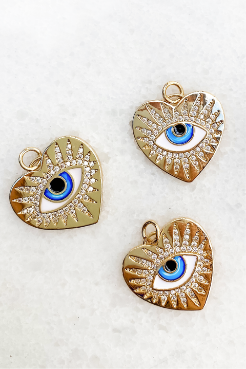 Selini Classic. 24K Gold Filled. Aura Heart Charm. Unique and Bold Statement Piece. 