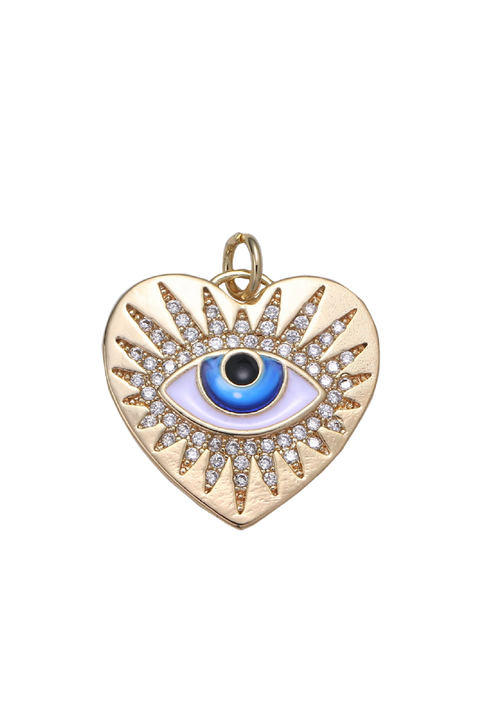Selini Classic. 24K Gold Filled. Aura Heart Charm. Unique and Bold Statement Piece. 