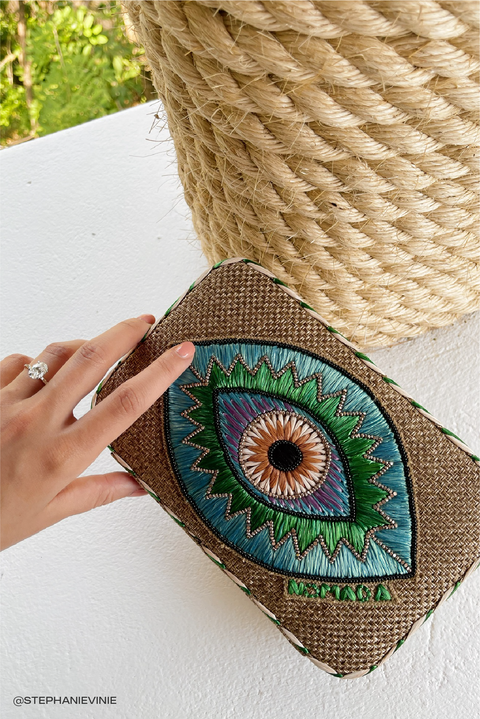 Thalia Clutch in Blue