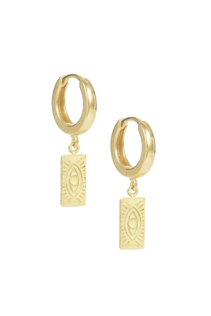 Delian Hoop Earrings made by Greek brand Hermina Athens, sold by Selini.
