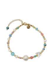 Made in Greece. Pearl Anklet. Colorful Anklet. Perfect Summer Staple. 