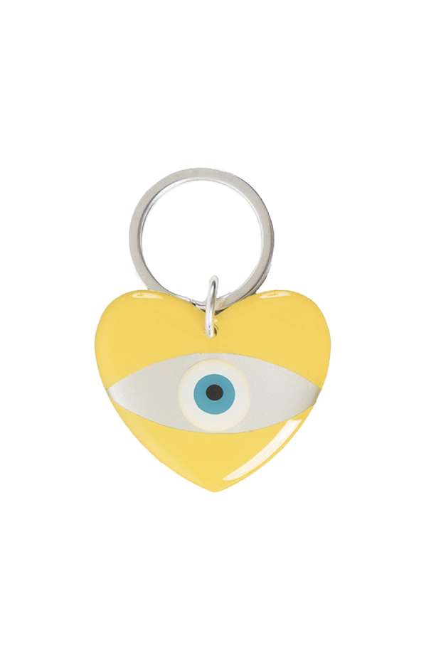 Made in Greece. Evil Eye Key Ring. Heart Key Ring. Colorful Accessory. 