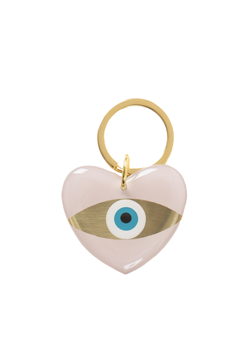 Made in Greece. Evil Eye Key Ring. Heart Key Ring. Colorful Accessory. 