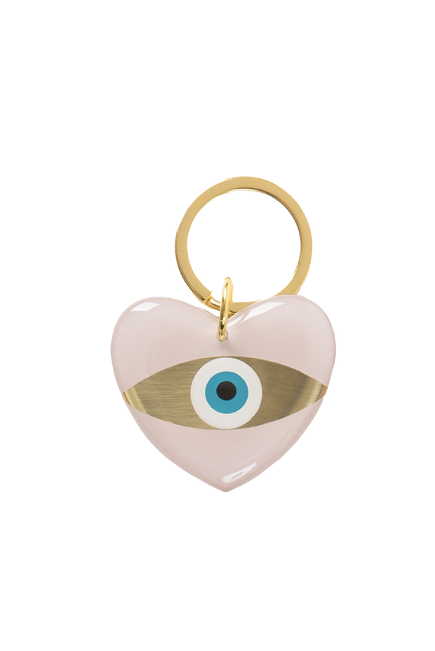 Made in Greece. Evil Eye Key Ring. Heart Key Ring. Colorful Accessory. 