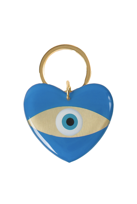 Made in Greece. Evil Eye Key Ring. Heart Key Ring. Colorful Accessory. 