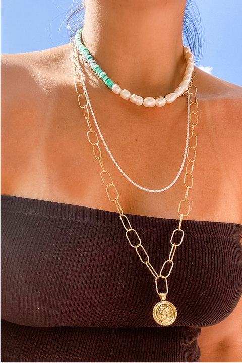 Made in Greece. Gold-plated Sterling Silver 925. Greek Inspired Jewelry. Statement Necklace. 