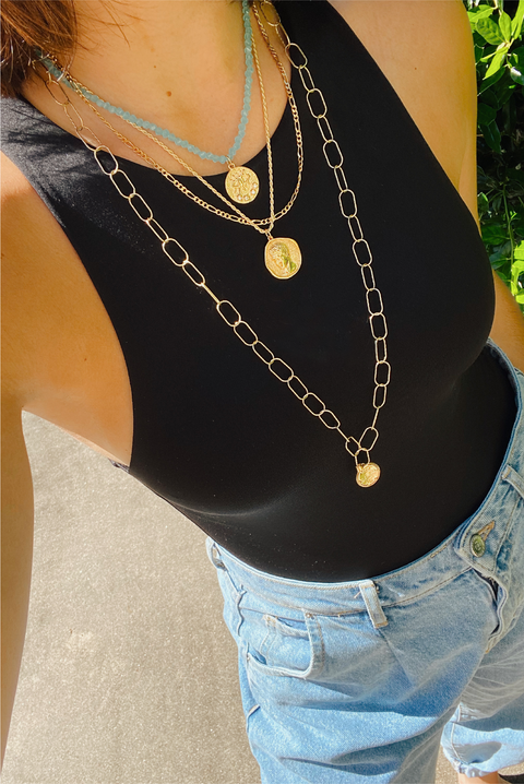 Made in Greece. Gold-plated Sterling Silver 925. Greek Inspired Jewelry. Statement Necklace. 