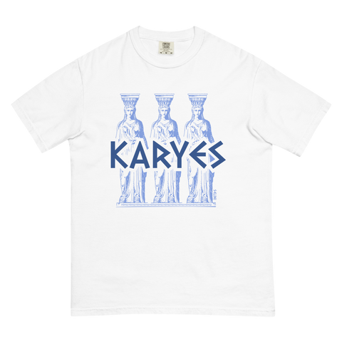 Selini Classic. 100% Cotton. Karyes Location T-Shirt. Greek Inspired Design.
