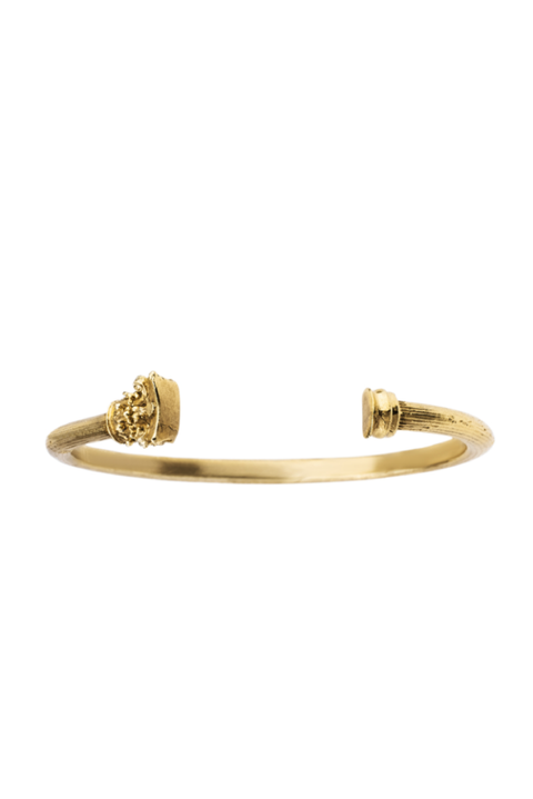 Made in Greece. Gold Plated Brass. Classic Cuff. Selini Stack. 